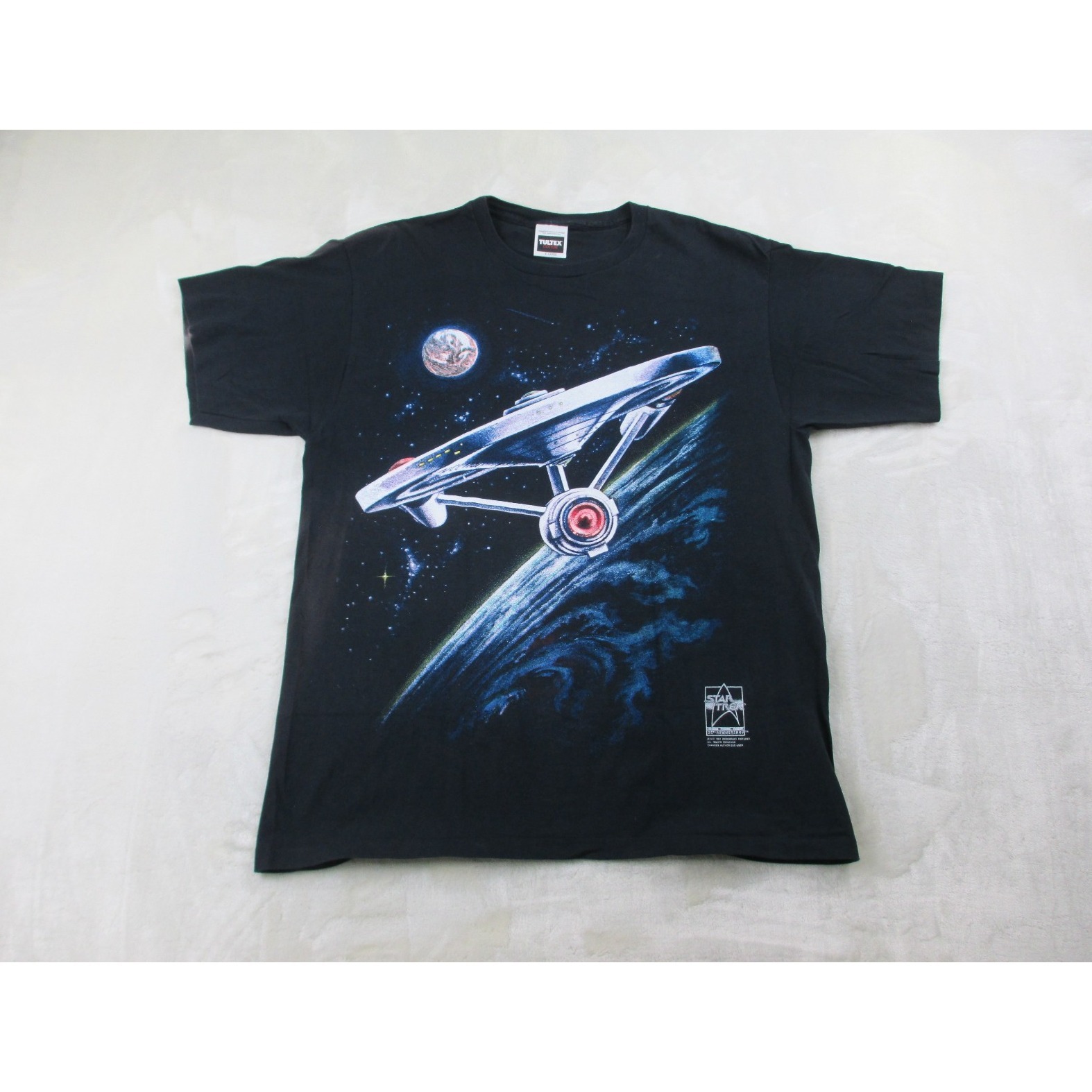 Vintage Star Trek Shirt Mens Extra Large Black Paramount Pictures 1991